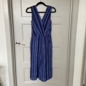 Blue and purple jumpsuit